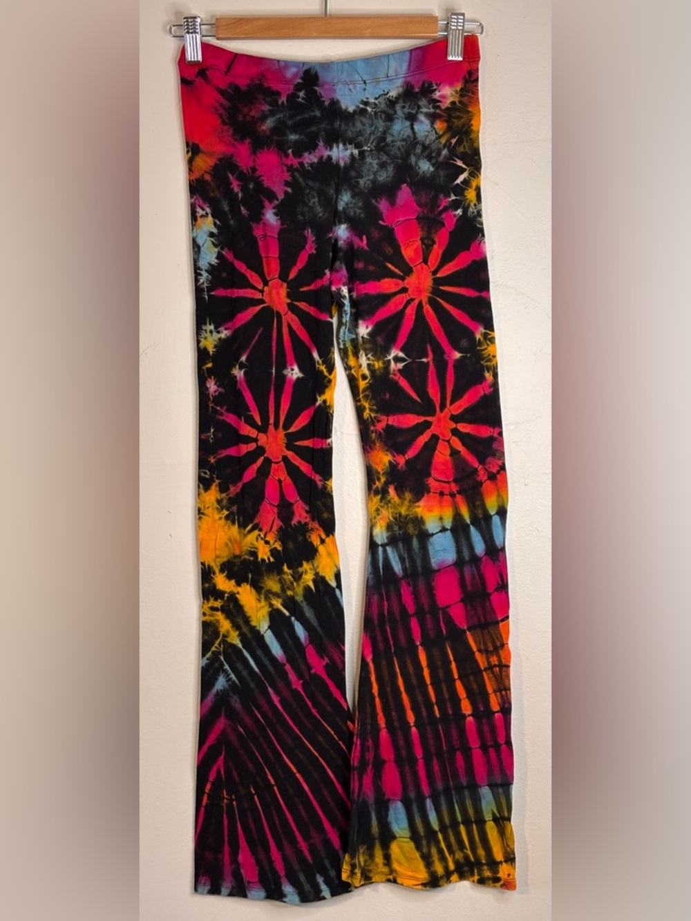 Kathmandu Imports Multicolored Tie Dye Rayon Spandex Flare Leggings Size S/M